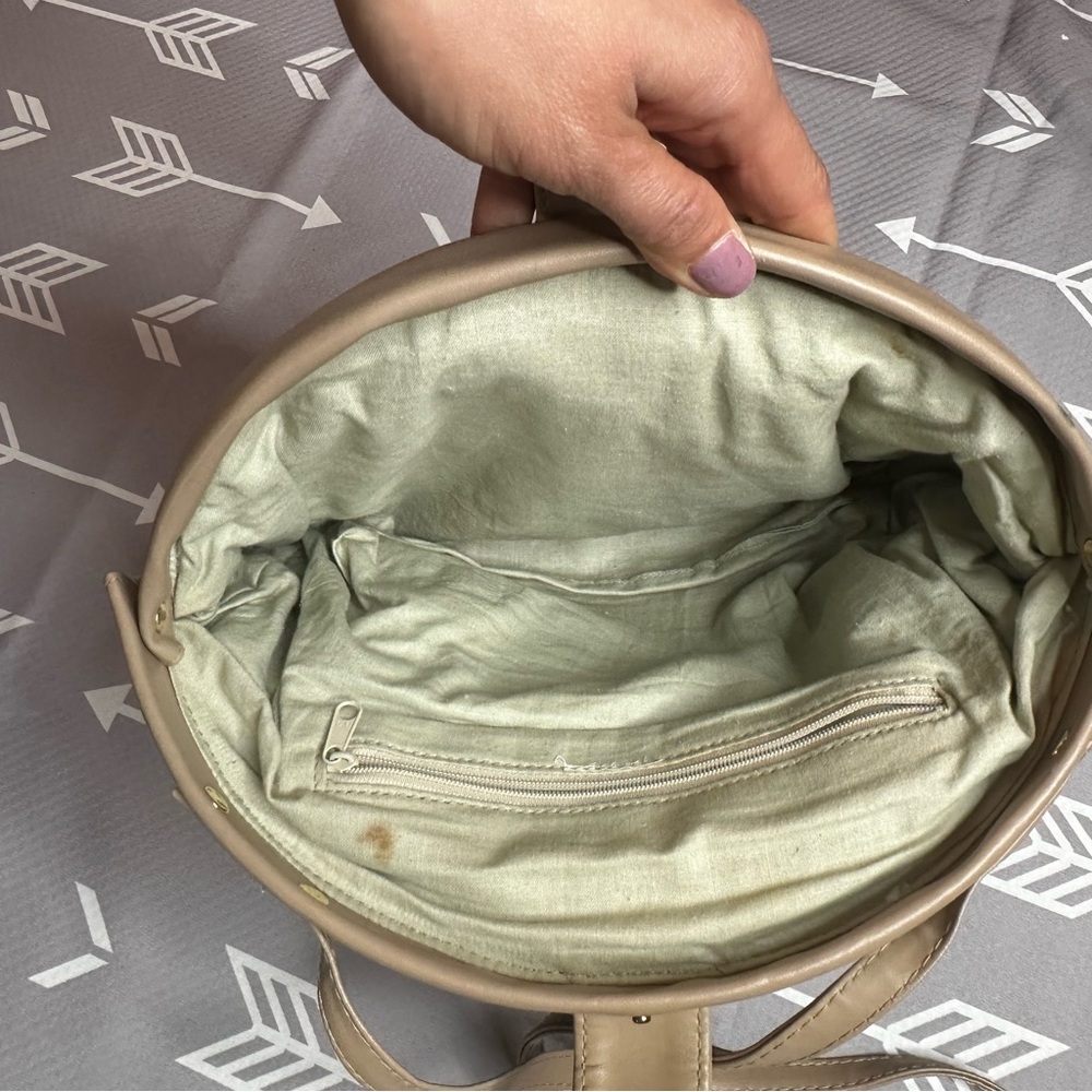 Vintage Elegant Brown Leather Patchwork Women's B… - image 6